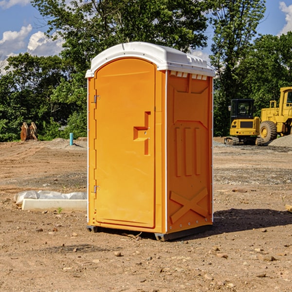 how often are the porta potties cleaned and serviced during a rental period in Big Lake